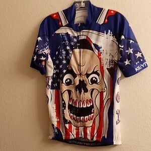 NEW KEYIYLIAN Cycling Active Wear Biking Size L Navy-White Multi Colors B16 X